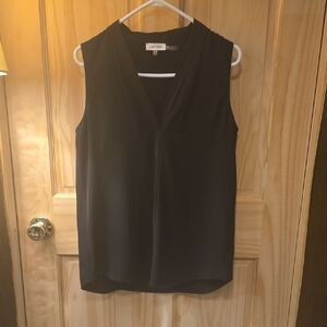 Calvin Klein Elegant Black V-Neck Blouse